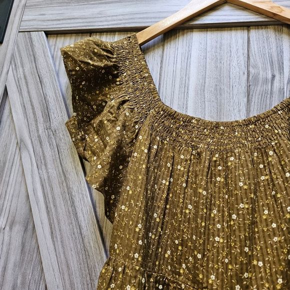 Madewell Ruffle-Sleeve Tiered Midi Dress in Daisy Stitch - Picture 7 of 10